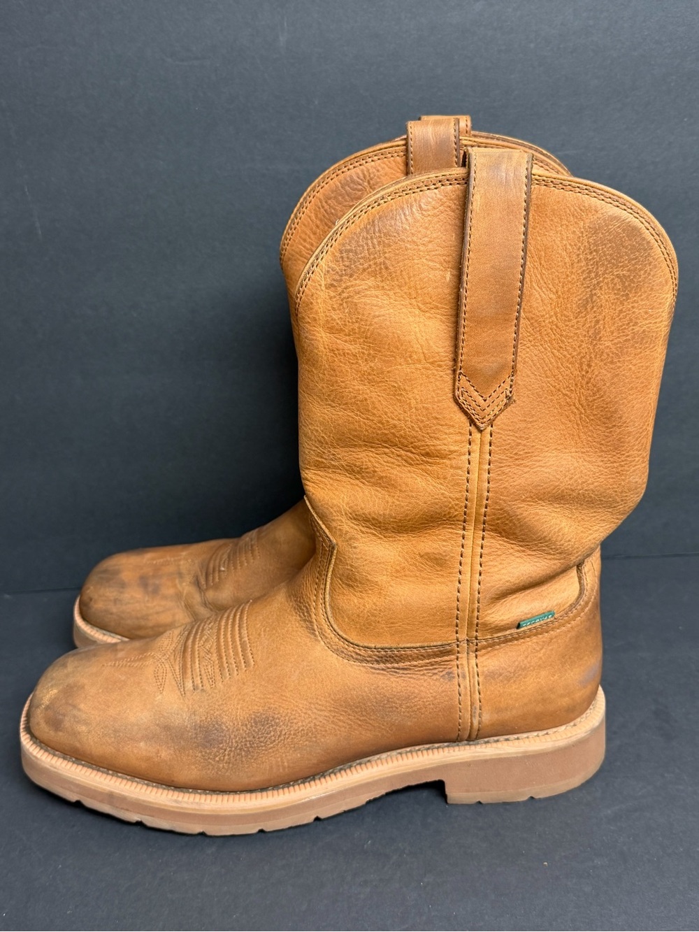 Tecovas Men's The Rugged Square Saddle Brown Western Boot 10093SAD SIZE 12D
